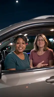An AI rap duo performing on the Carpool rap stage